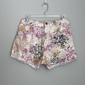 Pilcro Anthropologie Size S Printed Splatter High Rise Shorts